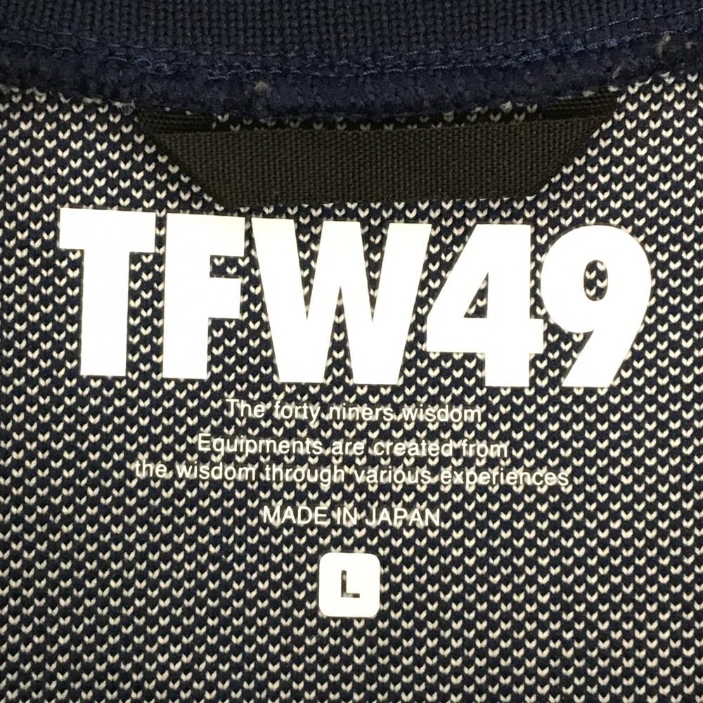 【美品】TFW49 襟付きニット　ホワイト　ネイビー 美品】TFW49 襟付きニット ホワイト ネイビー - メルカリ