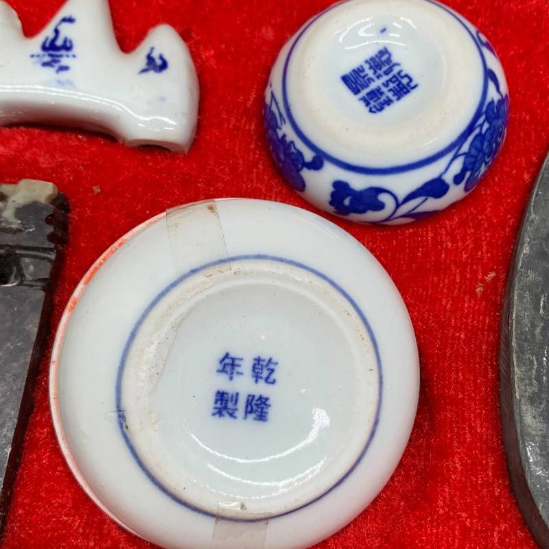 T365文房四寶 書道用具セット 硯・筆・墨・水滴 朱肉 筆置き 印台 正