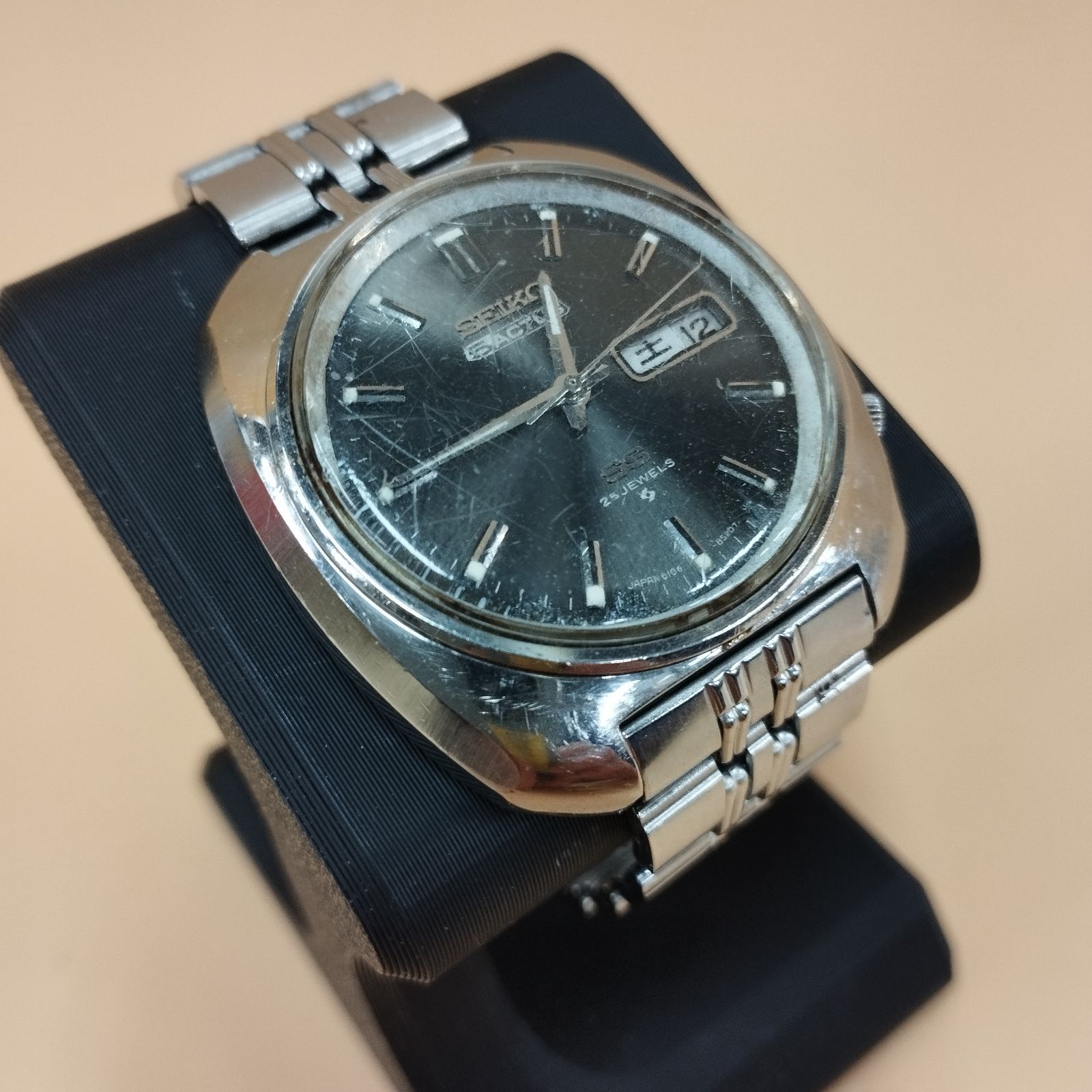 D5421】ジャンク セイコー5 アクタス 25石 6106-8470 - メルカリ