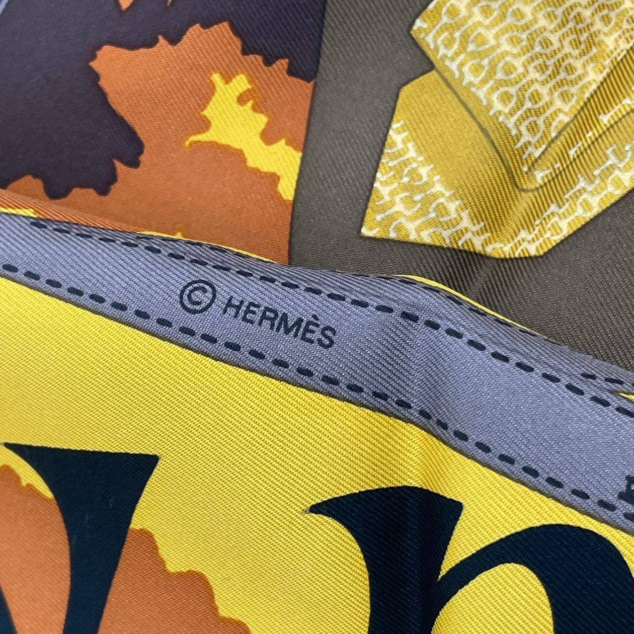 未使用品 HERMES エルメス スカーフ カレ90 シルク MONSIEUR ET MADAME