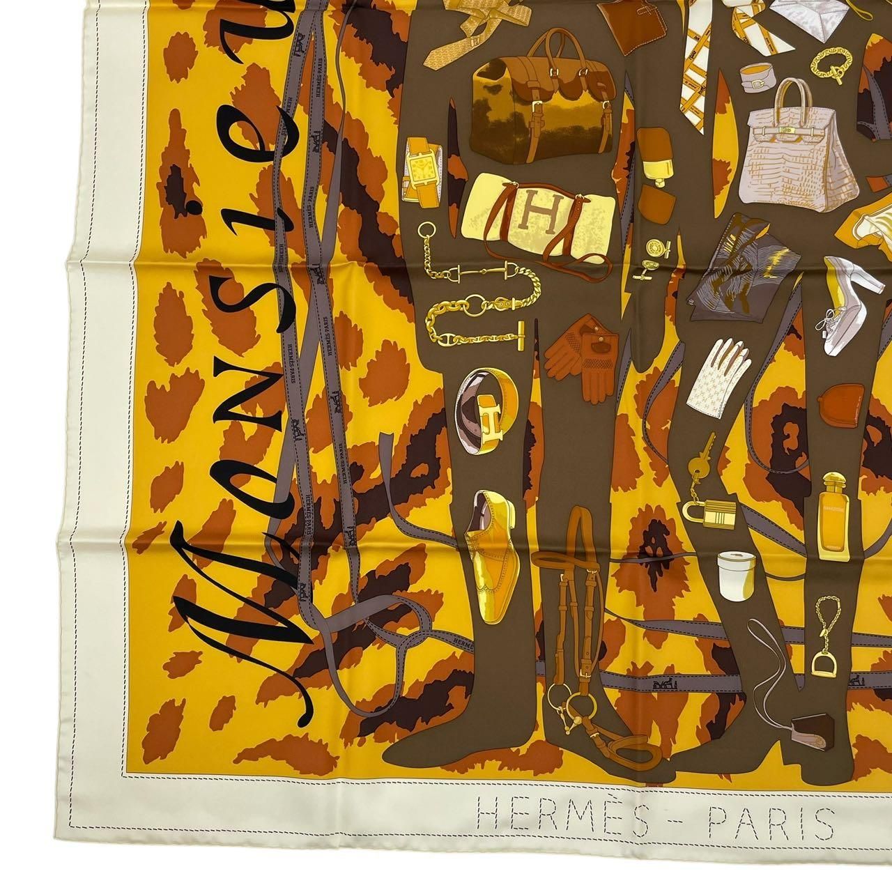 未使用品 HERMES エルメス スカーフ カレ90 シルク MONSIEUR ET MADAME