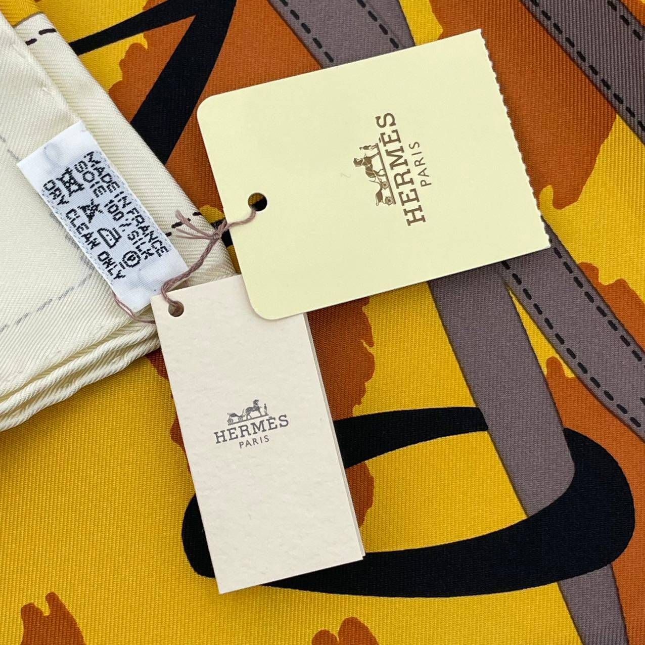 未使用品 HERMES エルメス スカーフ カレ90 シルク MONSIEUR ET MADAME