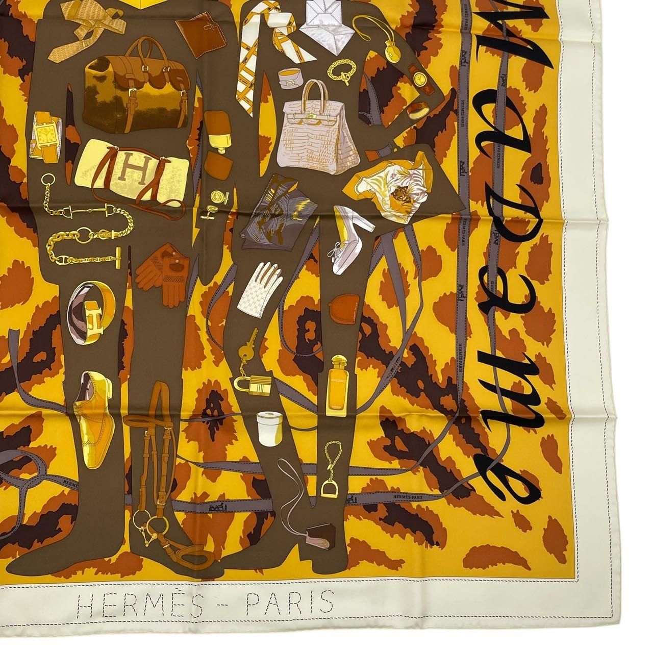 未使用品 HERMES エルメス スカーフ カレ90 シルク MONSIEUR ET MADAME 