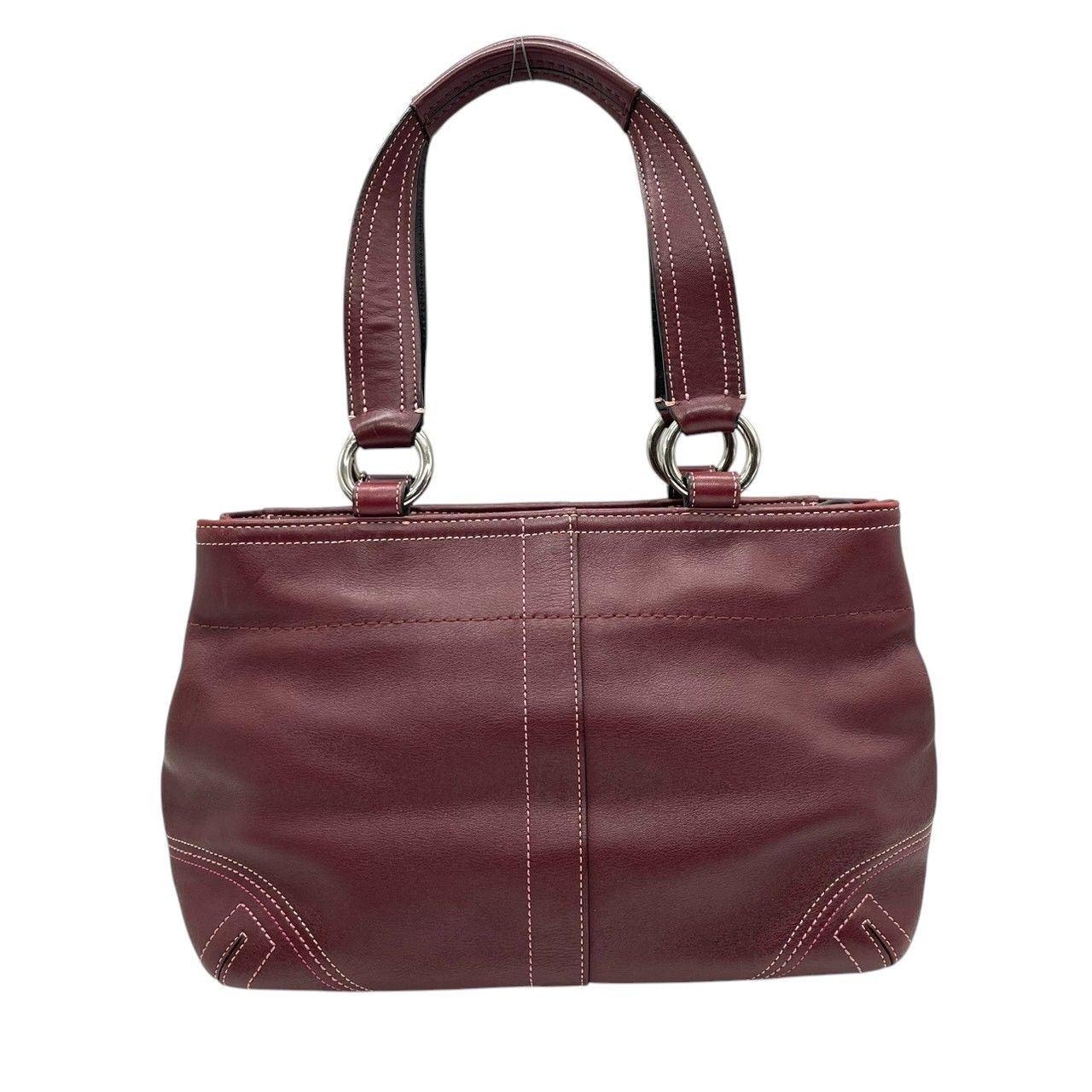 美品 コーチ ホーボー ワンショルダー ショルダーバッグ ボルドー トートバッグ 中古・古着通販】COACH (コーチ) ワンショルダーバッグ ボルドー