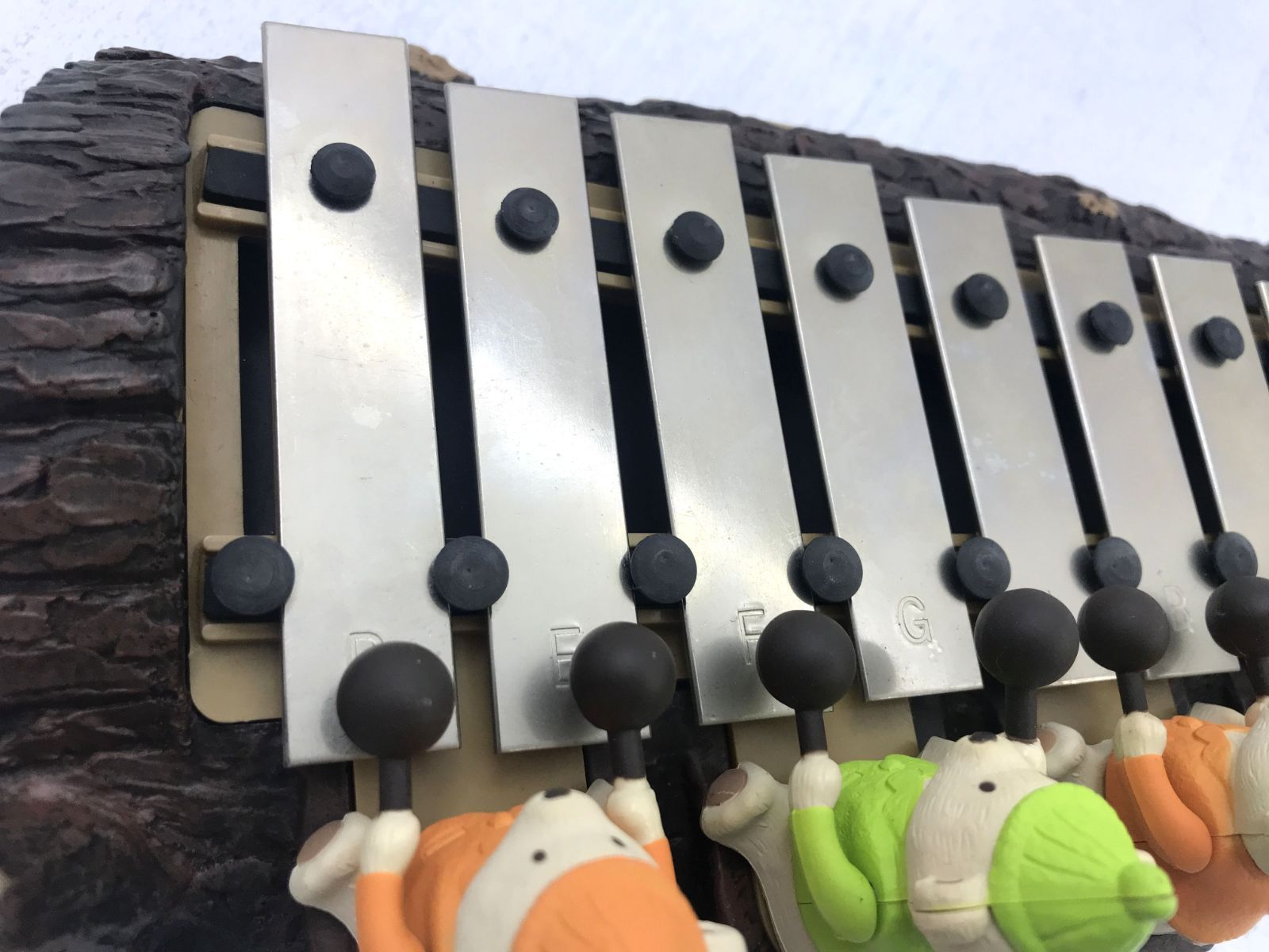 盛岡68-0044］ビーアイ こぐまの音楽隊 からくりオルゴール 目覚まし