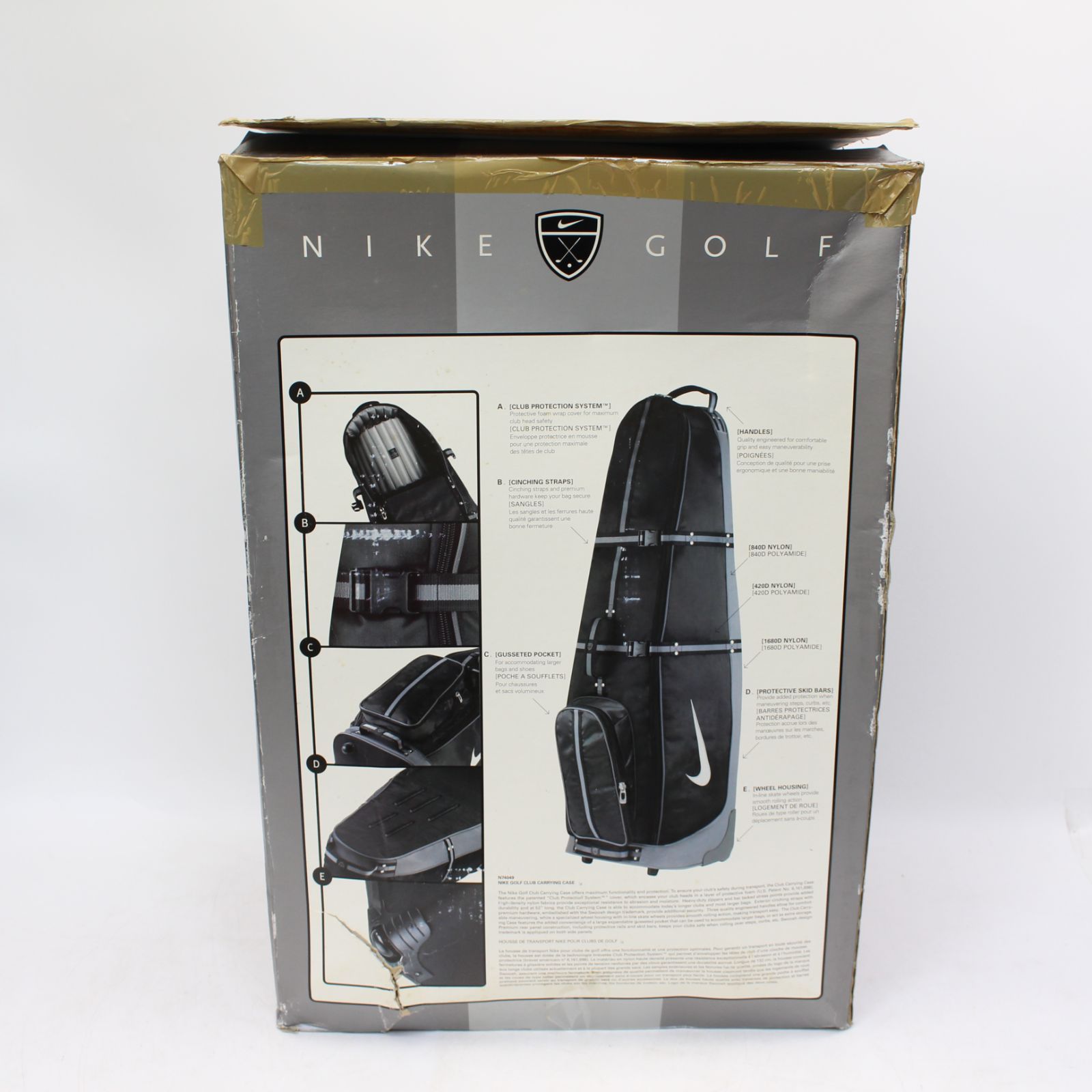 034)【未使用品】ナイキ NIKEトラベルカバー ゴルフクラブ用キャリング