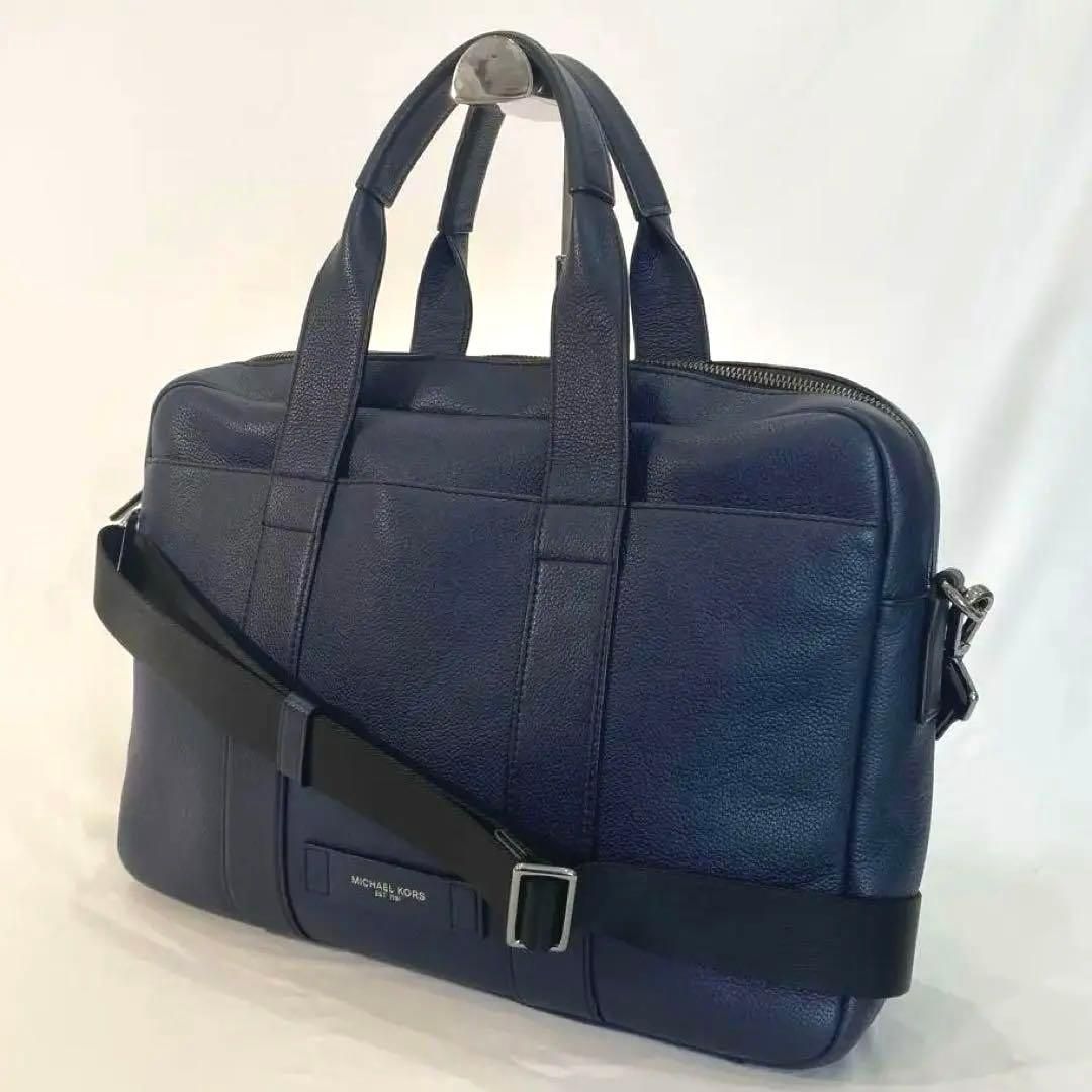 マイケルコース　ネイビー ビジネスバッグ　A4 マイケルコース MICHAEL KORS 2way ビジネスバッグ ネイビー メンズ