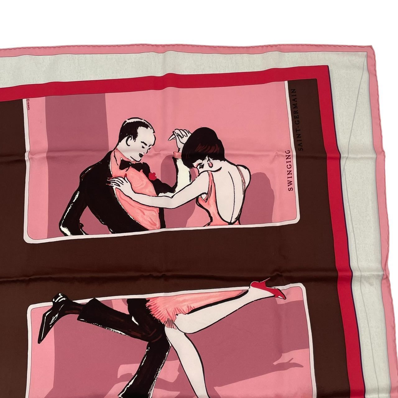 極美品 HERMES エルメス スカーフ シルク100% SWINGING SAINT-GERMAIN