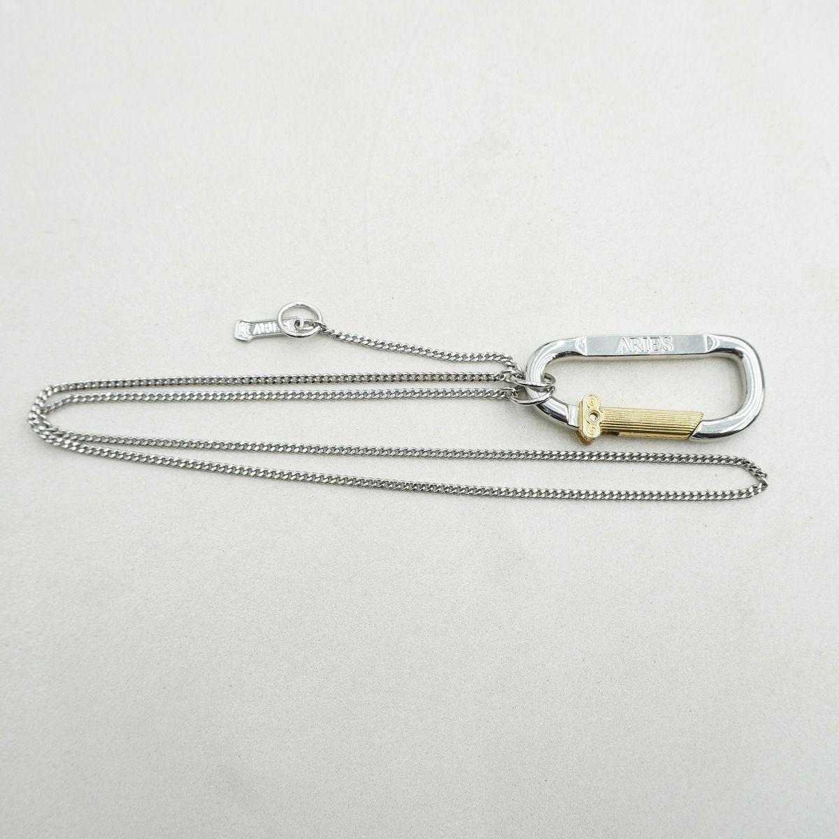 美品 ALIES アリーズ アリエス Aries Column カラビナ ペンダント 