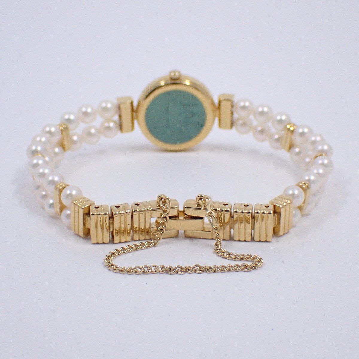 ミキモト　JAL☆コラボ時計☆パール☆2連　時計☆稼働品 ミキモト JAL 2連パールブレスウォッチ クォーツ レディース 腕時計