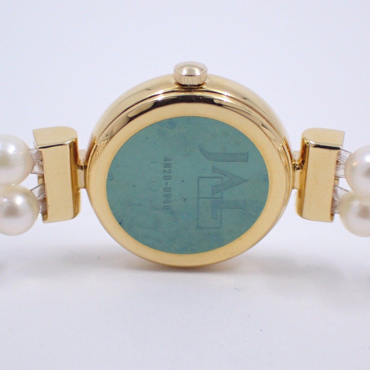 ミキモト JAL 2連パールブレスウォッチ クォーツ レディース 腕時計