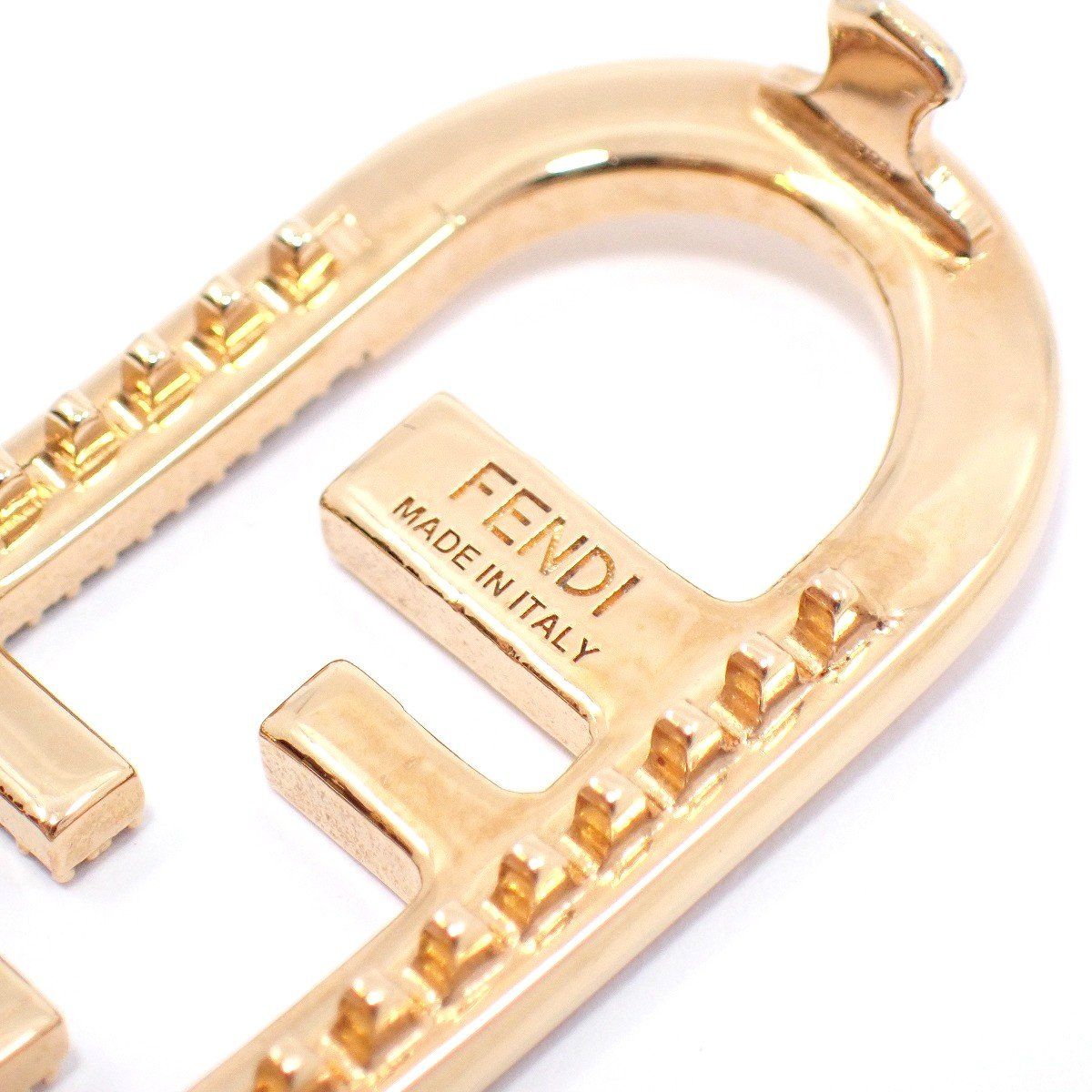 FENDI フェンディ オーロック ヘアクリップ ゴールド色金具/ライン