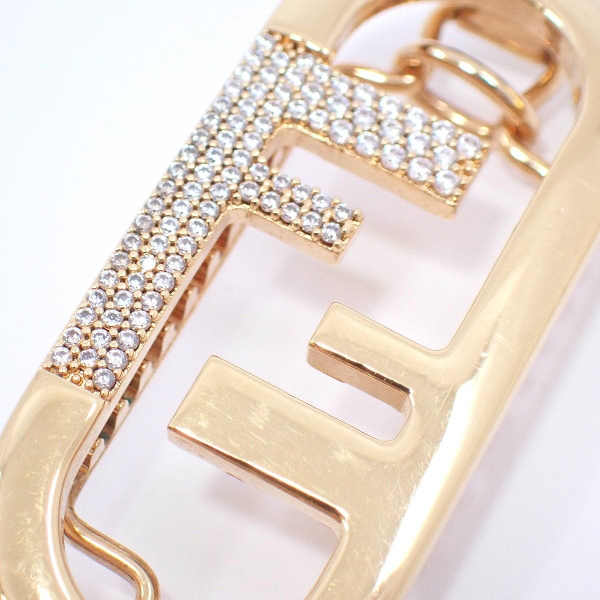 FENDI フェンディ オーロック ヘアクリップ ゴールド色金具/ライン