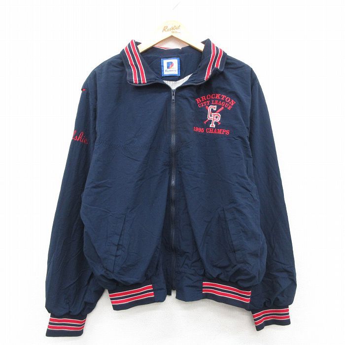 XL/古着 長袖 ナイロン ジャケット メンズ 90年代 90s CP USA製 紺他