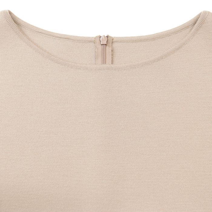 美品】FOXEY フォクシー ニットワンピース ボアトリム スリーブ バック  