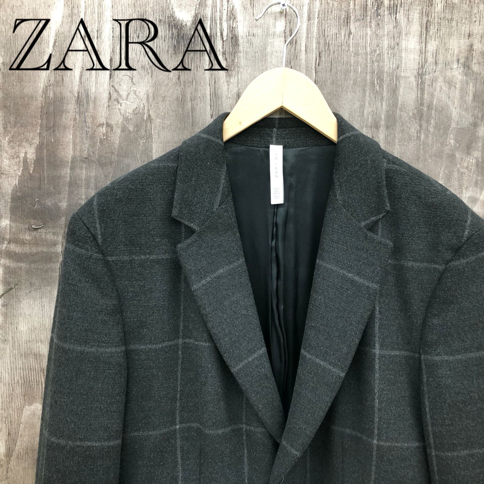 ZARA ザラ ロングコート ミドルコート USAサイズXL グレー ブラック 