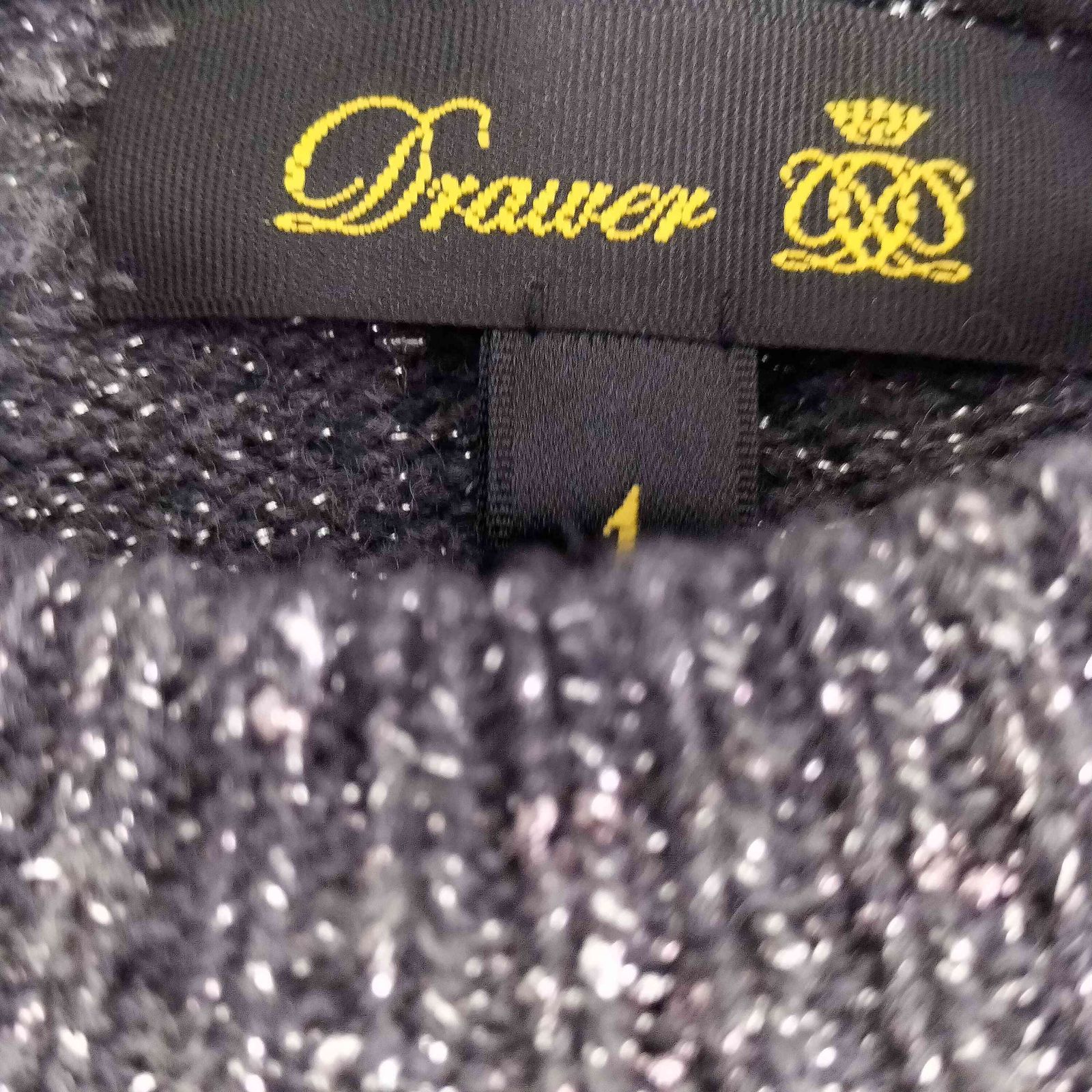 ドゥロワー Drawer カシミヤ混 ラメ5ゲージクルーネックニット