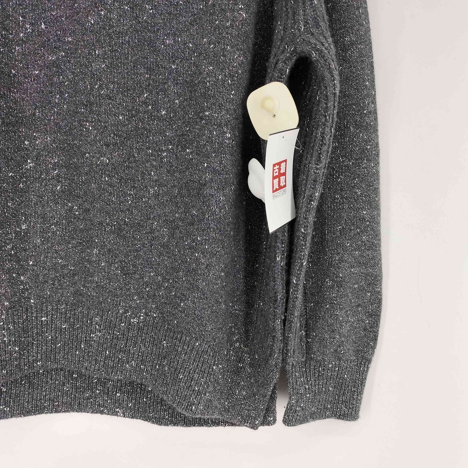 ドゥロワー Drawer カシミヤ混 ラメ5ゲージクルーネックニット