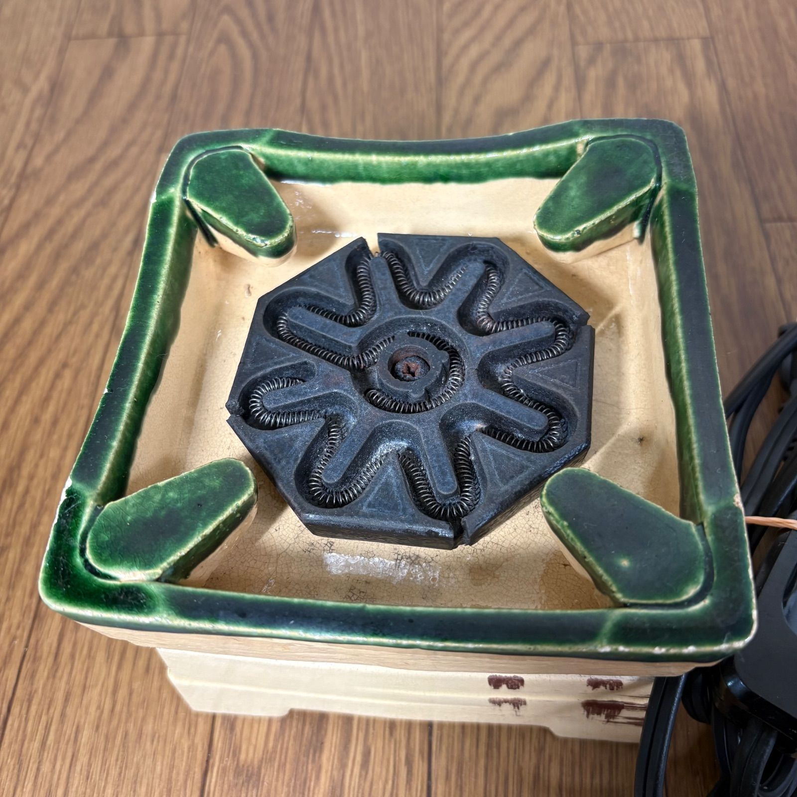 レトロ 希少野々田商店 卓上コンロ 江戸火鉢電 熱器電気コンロ - メルカリ