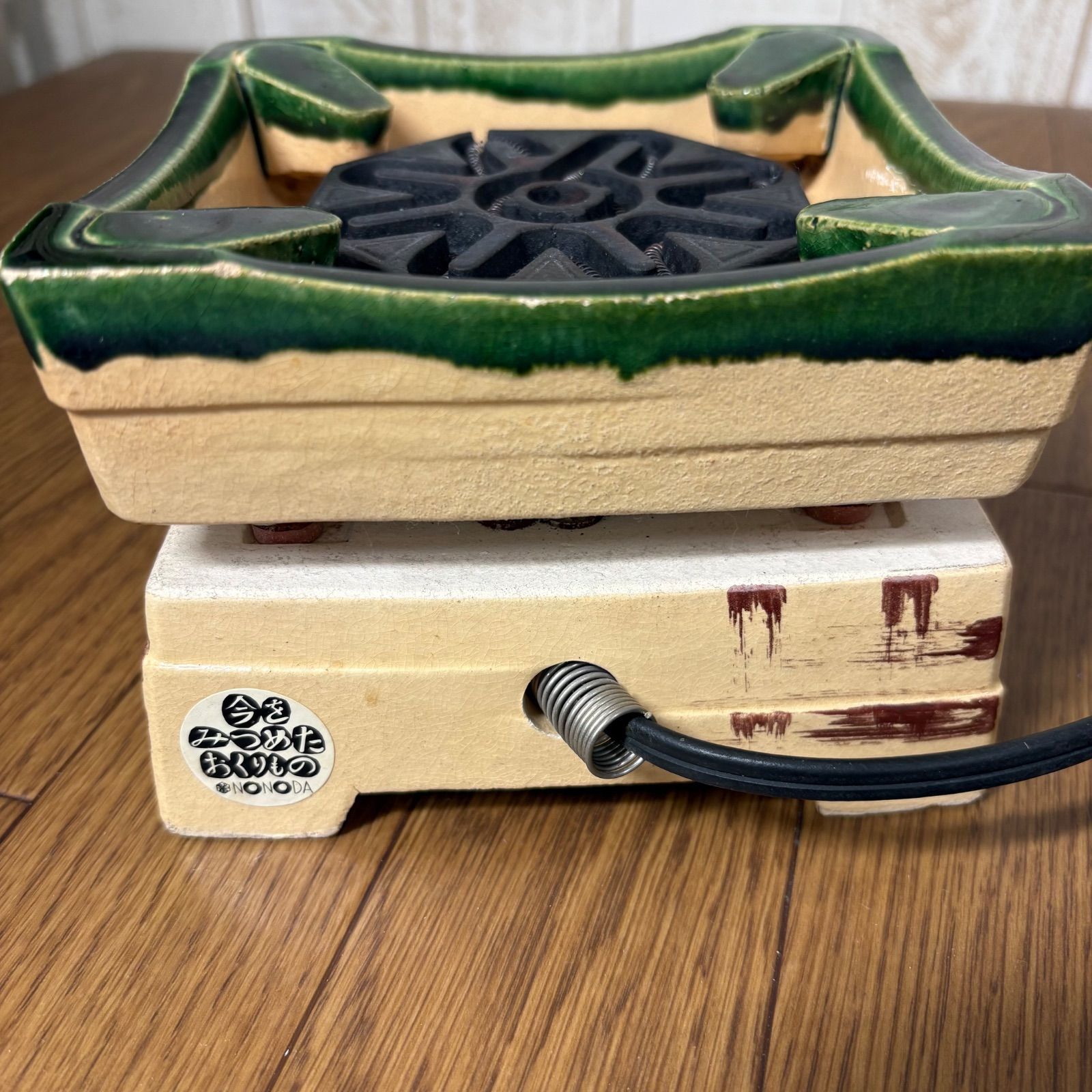 レトロ 希少野々田商店 卓上コンロ 江戸火鉢電 熱器電気コンロ - メルカリ