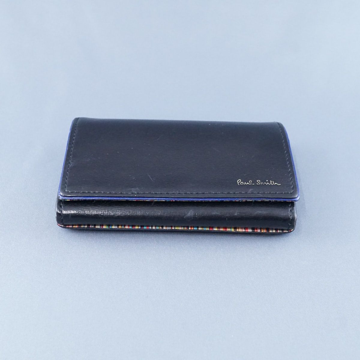 Paul Smith ポールスミス 二つ折り名刺入れ USED品 マルチストライプ