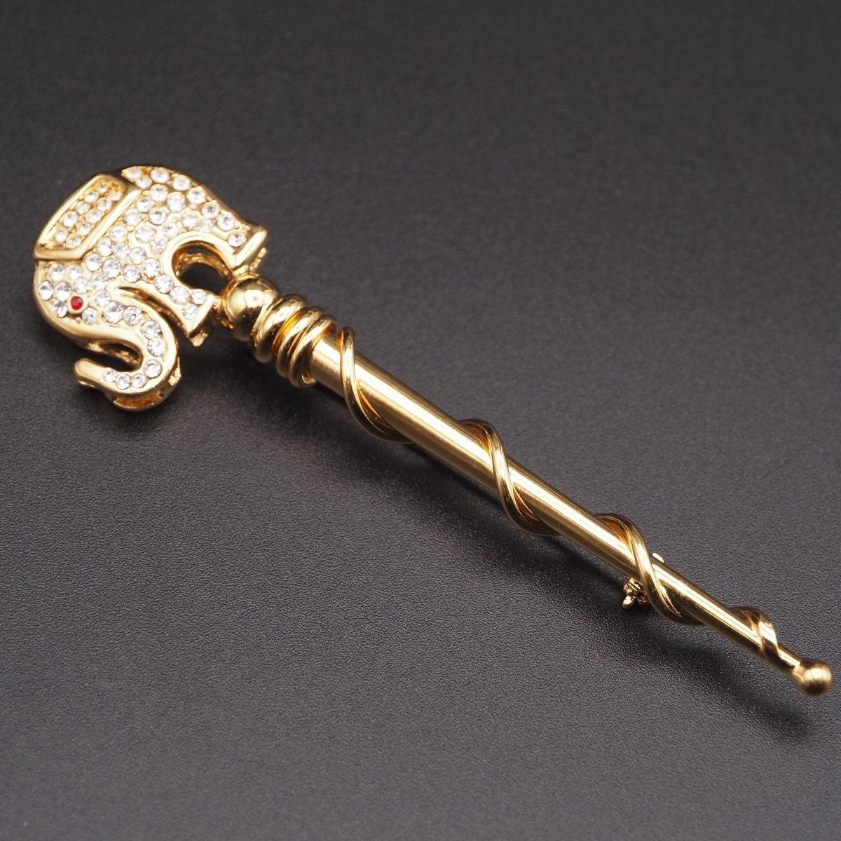 M330 BIJOUX CASCIO ビジュー カシオ ブローチ 象 エレファント ライン 