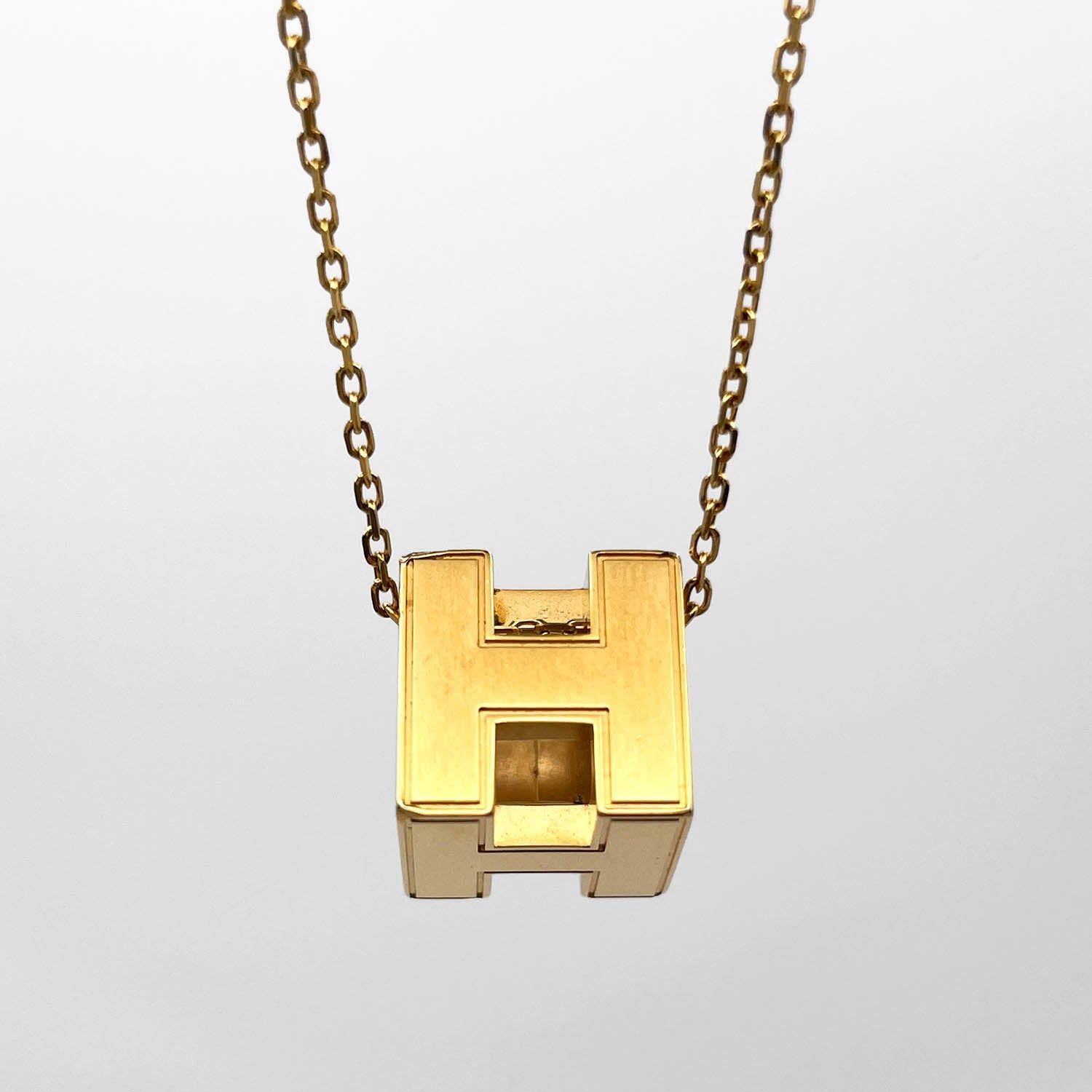 HERMES エルメス カージュドアッシュ Hキューブ ネックレス ペンダント