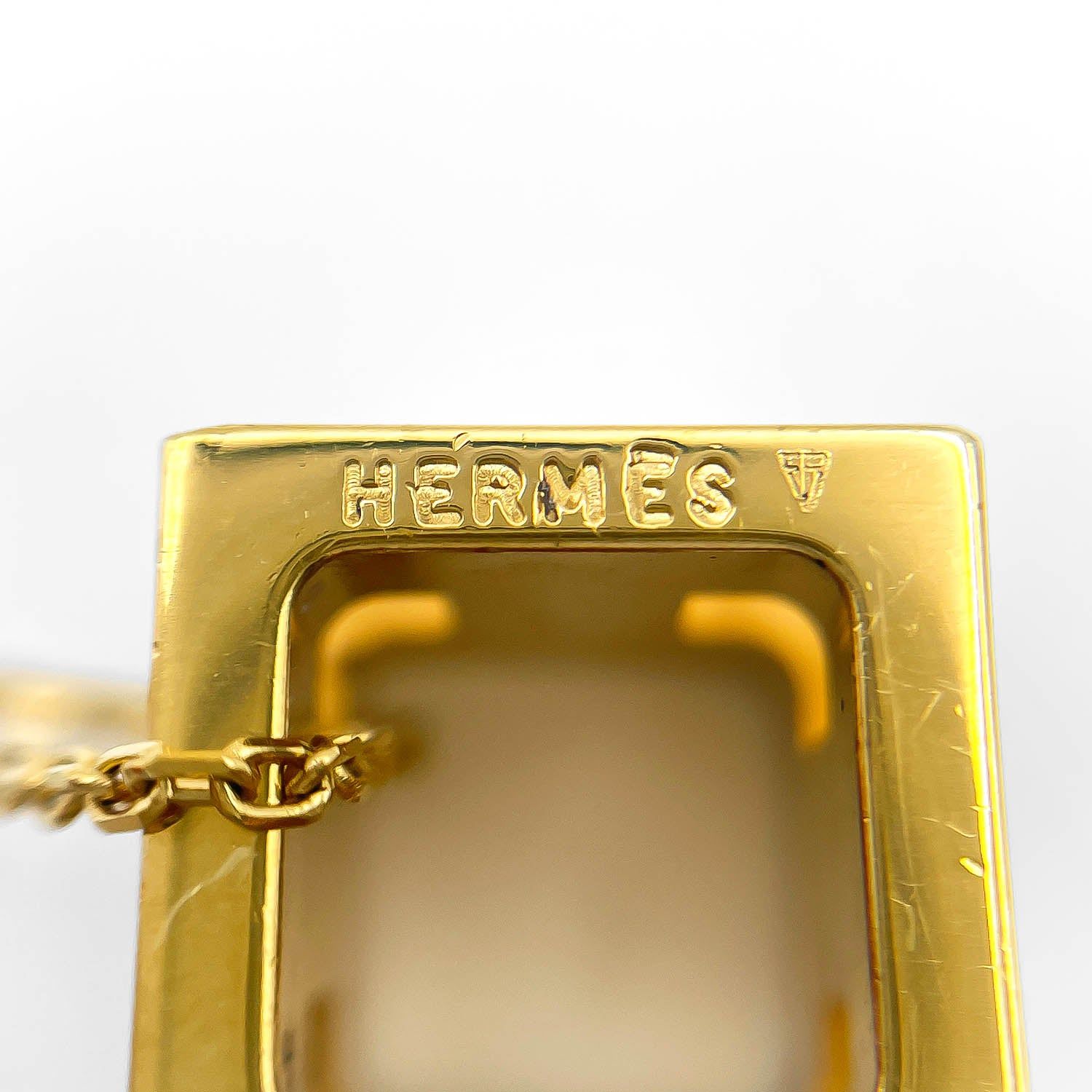 HERMES エルメス カージュドアッシュ Hキューブ ネックレス ペンダント 