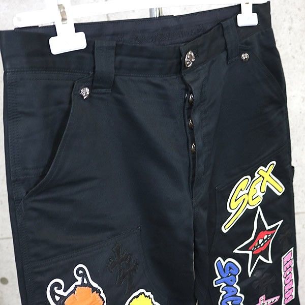 新品CHROME HEARTS クロムハーツ カーペンターダブルニーパンツ 32 CHROME HEARTS 銀座店 クロムハーツ クロスボタン カーペンター