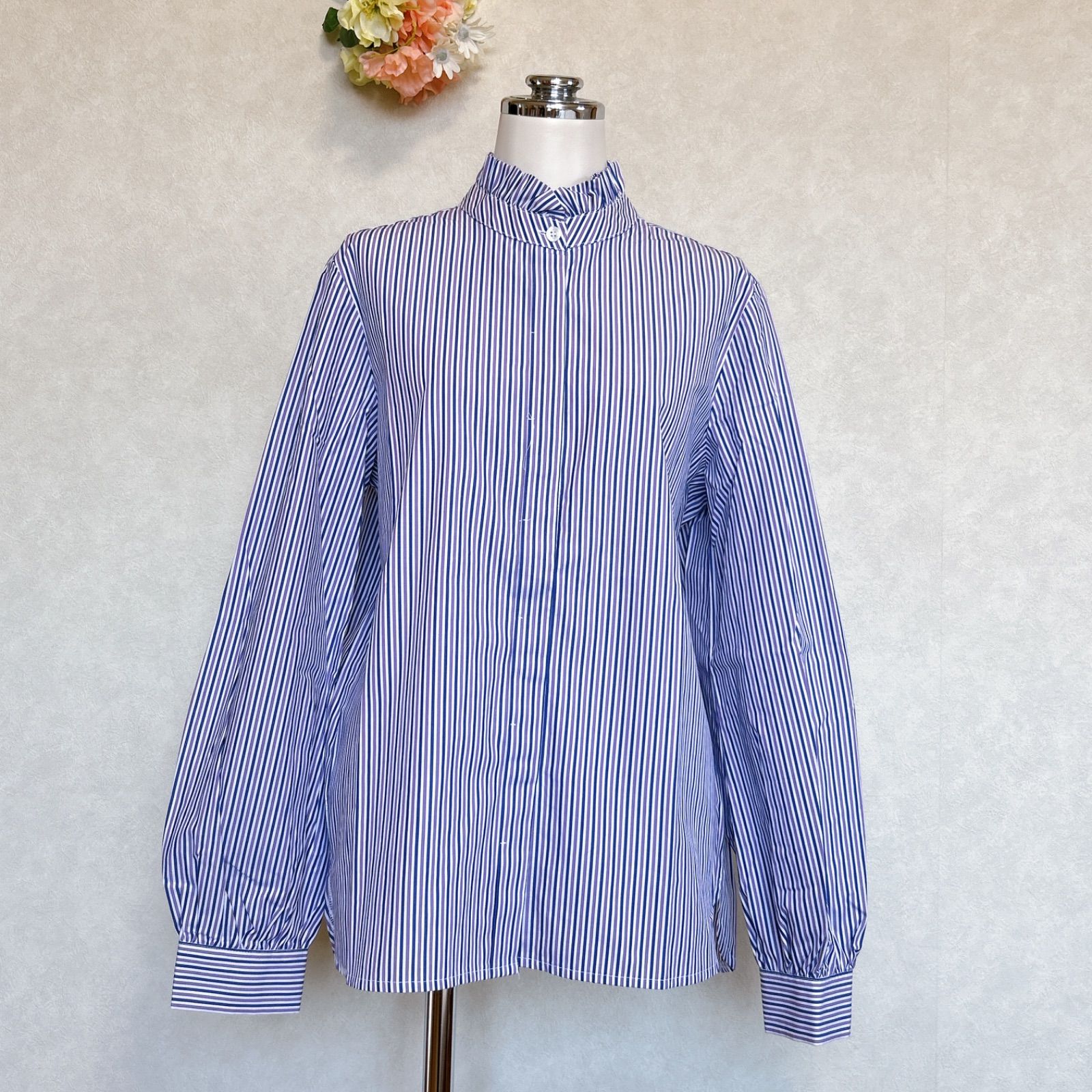 超美品✨NARACAMICIE/ナラカミーチェ】イタリア製フリルスタンドカラー 