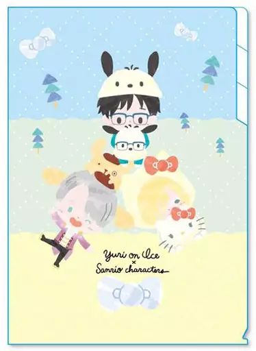 中古】クリアファイル B.集合(ライトブルー×グリーン×イエロー) A4