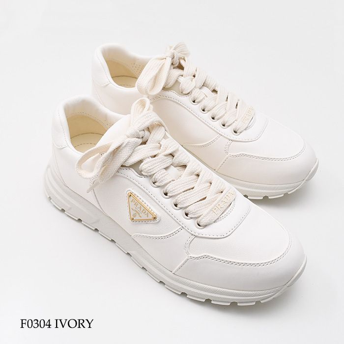 PRADA プラダ スニーカー Prax 01 白 オールレザー ビッグロゴ PRADA（プラダ） PRAX 01 オールレザースニーカー 2EE369 ホワイト 7 1