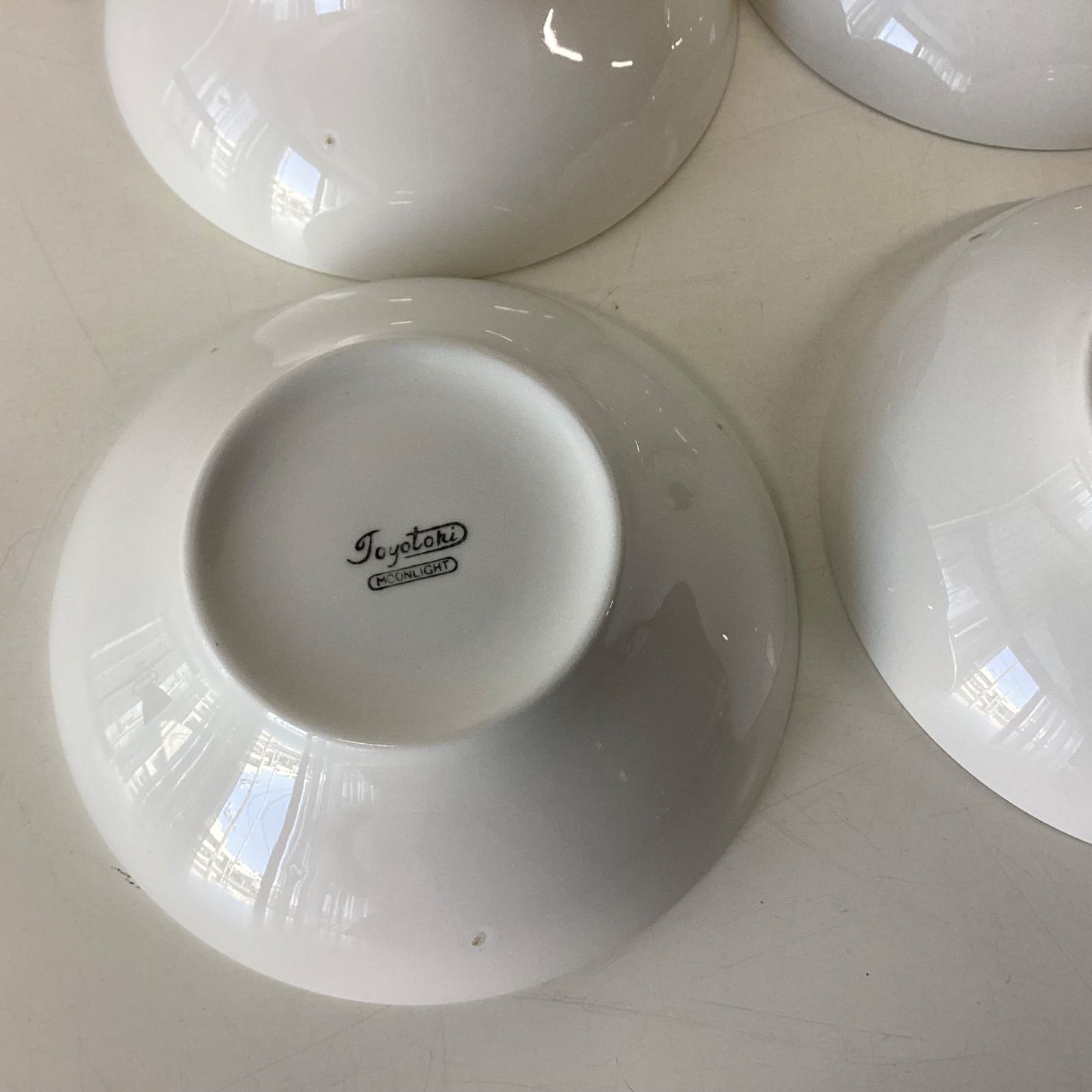 昭和レトロ】toyotoki 東洋陶器 アンティーク金色の縁取りボウル皿 5点