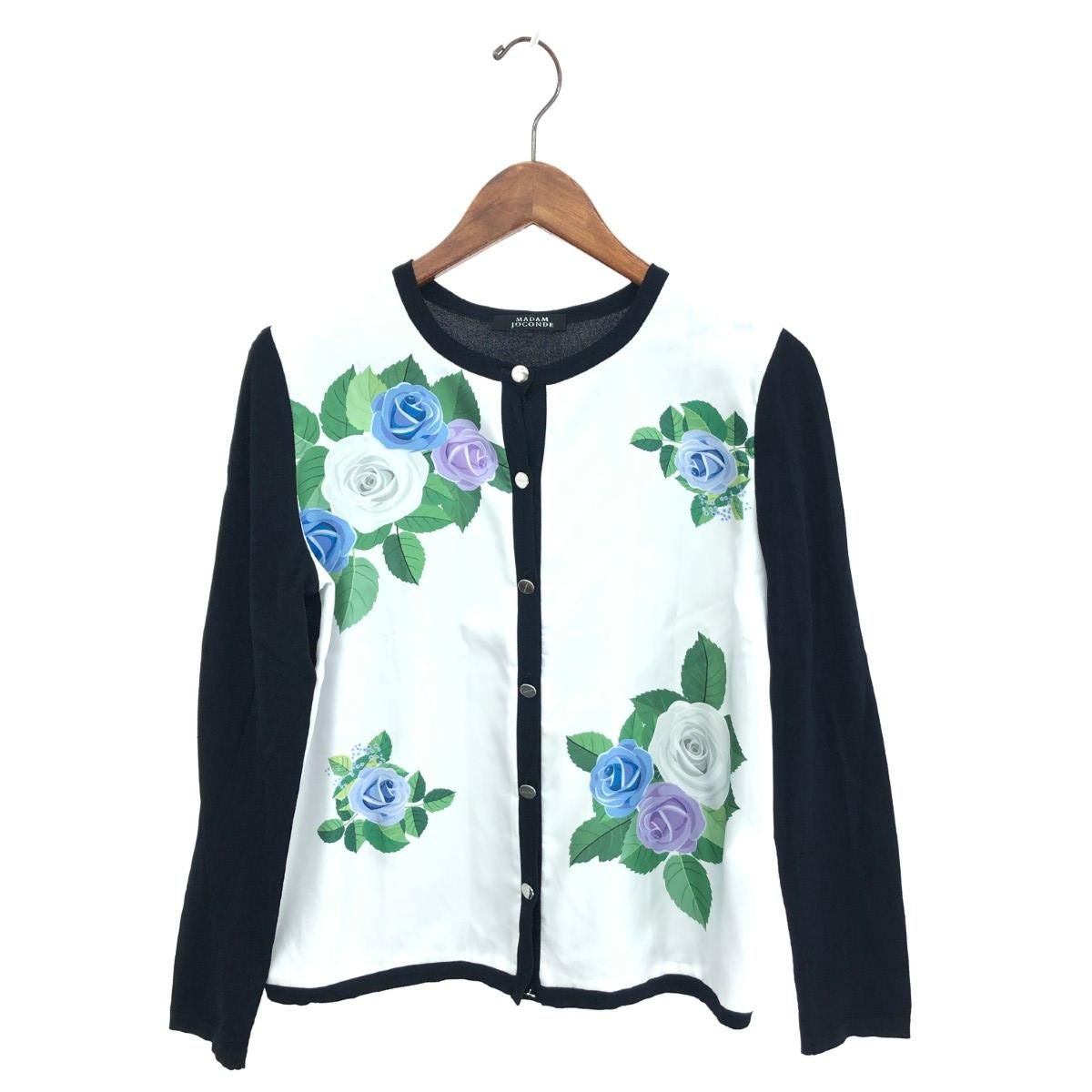 新品 マダムジョコンダ 花モチーフ グリーン 長袖アンサンブル 新品 マダムジョコンダ 花モチーフ グリーン 長袖アンサンブル