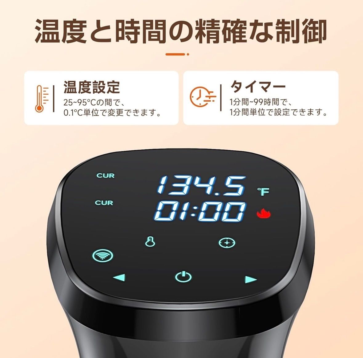 ☆1100Wハイパワー 低温調理器具 24時間 予約機能 真空調理器 ☆1100Wハイパワー 低温調理器具 24時間 予約機能 真空調理器