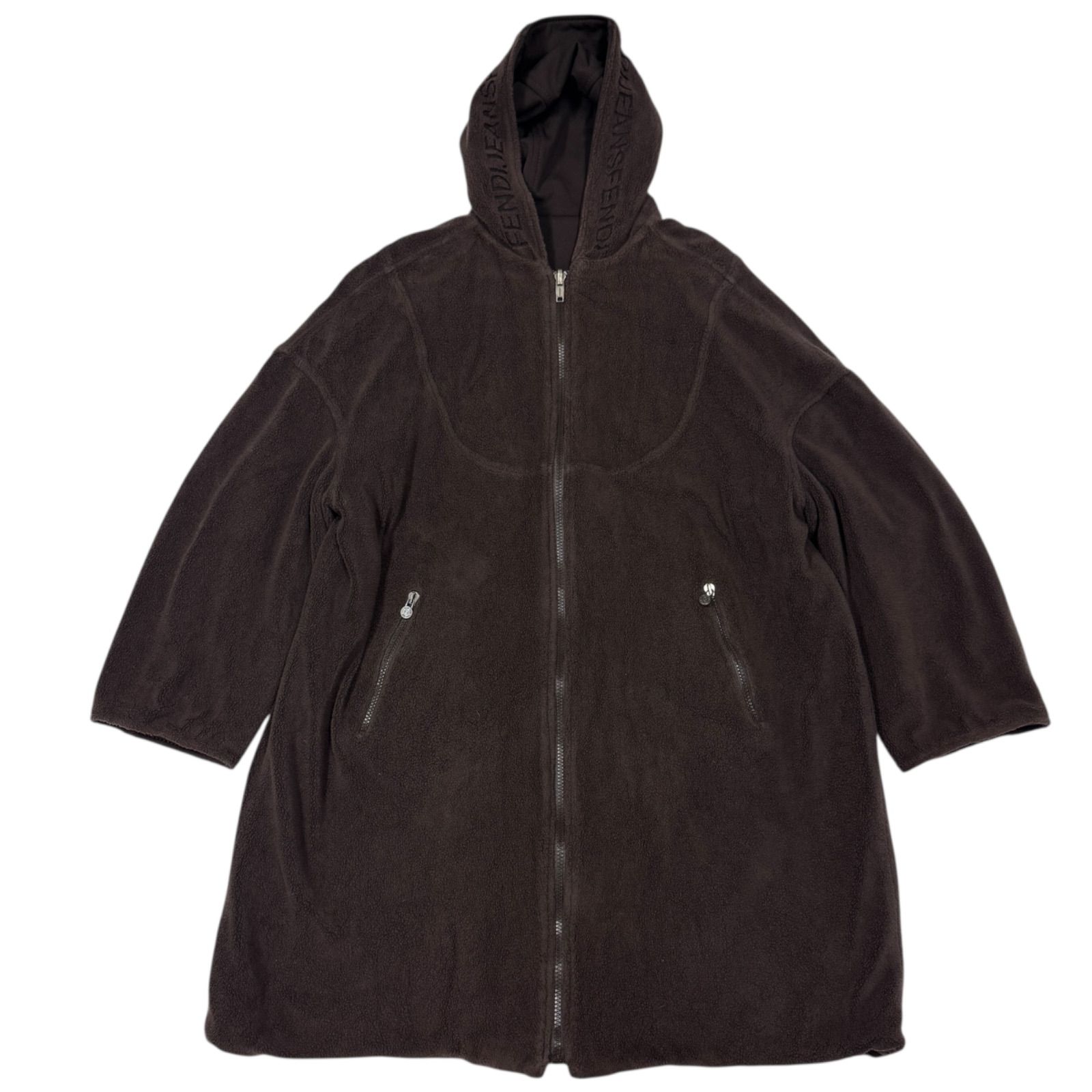 希少 FENDI フェンディ ボアパーカー リバーシブル ジップアップ