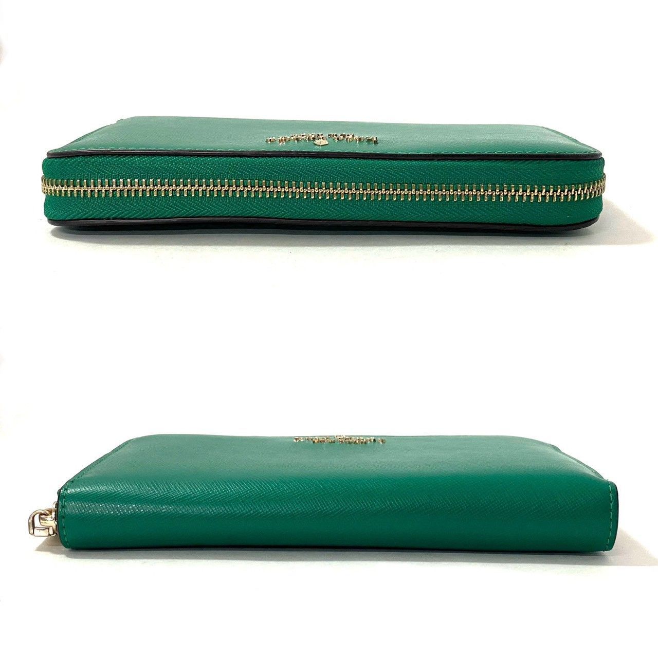 kate spade】ケイトスペード 長財布 レザー グリーン/緑 ラウンド