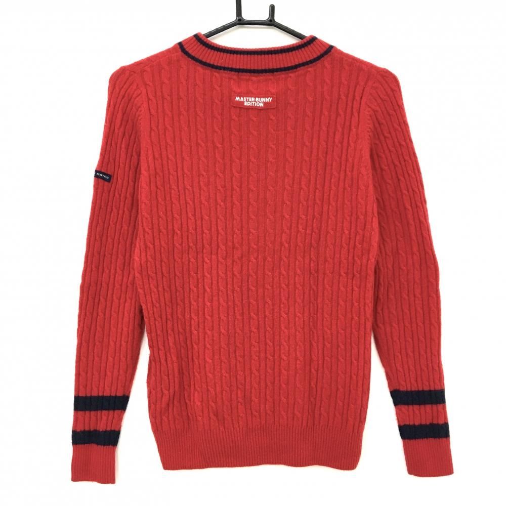 560マスターバニー レディース ゴルフウェア ウールカシミヤニット 紺