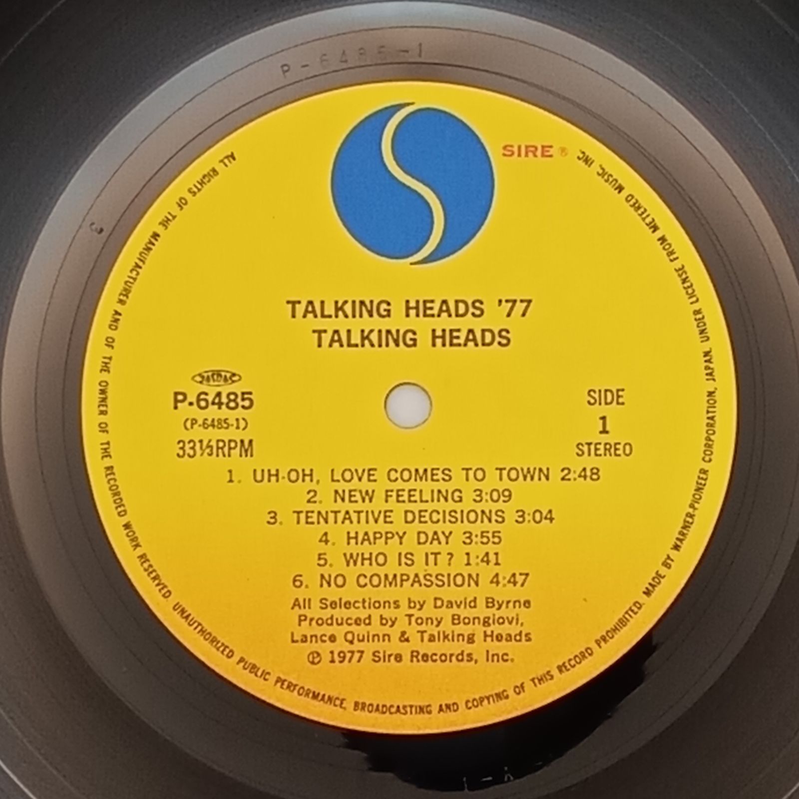LP】トーキング・ヘッズ (Talking Heads) – トーキング・ヘッズ: 77 