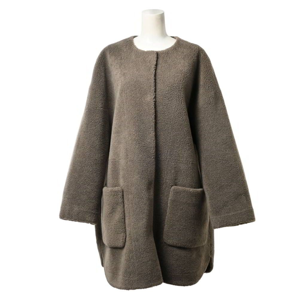 Mila Owen ノーカラー シャツカーブ ボア ジャケット - メルカリ