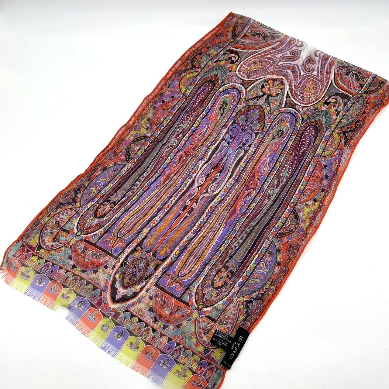 ETRO エトロ ペイズリー柄マルチカラーストール 大判サイズ ETRO