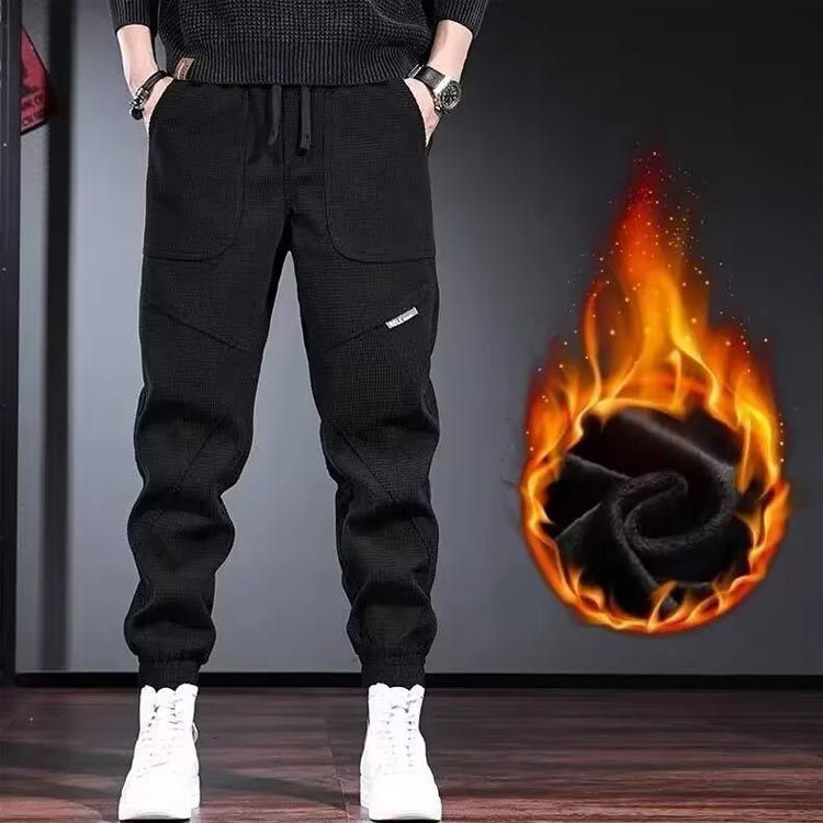 malbon ブラックジョガーパンツ サルエル 起毛 コーデュロイ パンツ