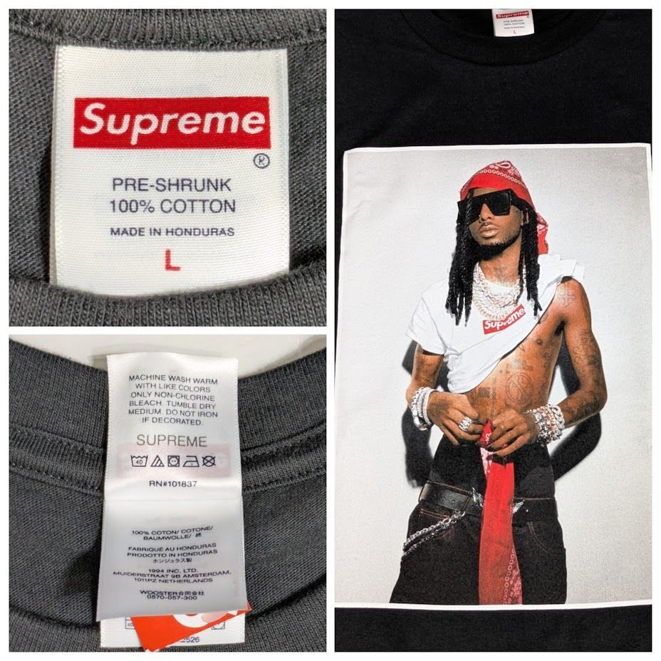 25AW 未試用品 SUPREME Supreme Playboi Carti Tee Large Black