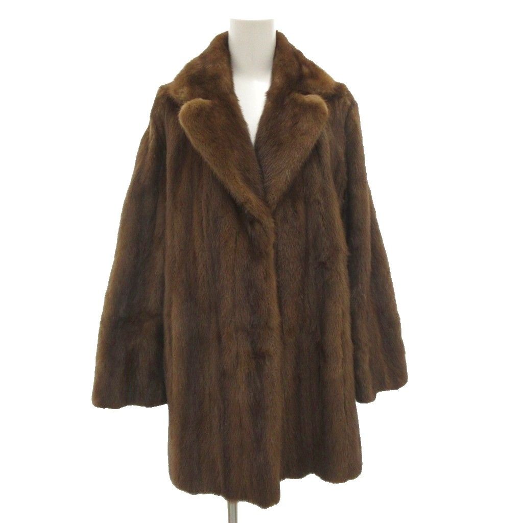 VICARDI ミツコシ MITSUKOSHI ミンクファーコート 毛皮 ミドル丈