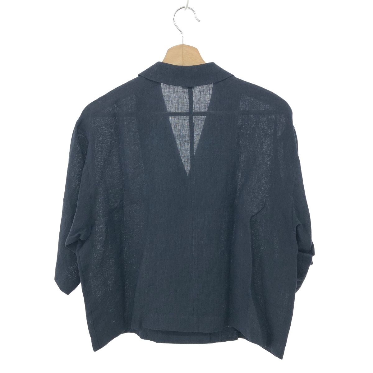 kagure かぐれ リネンハーフスリーブジャケット サイズ:F リネン94