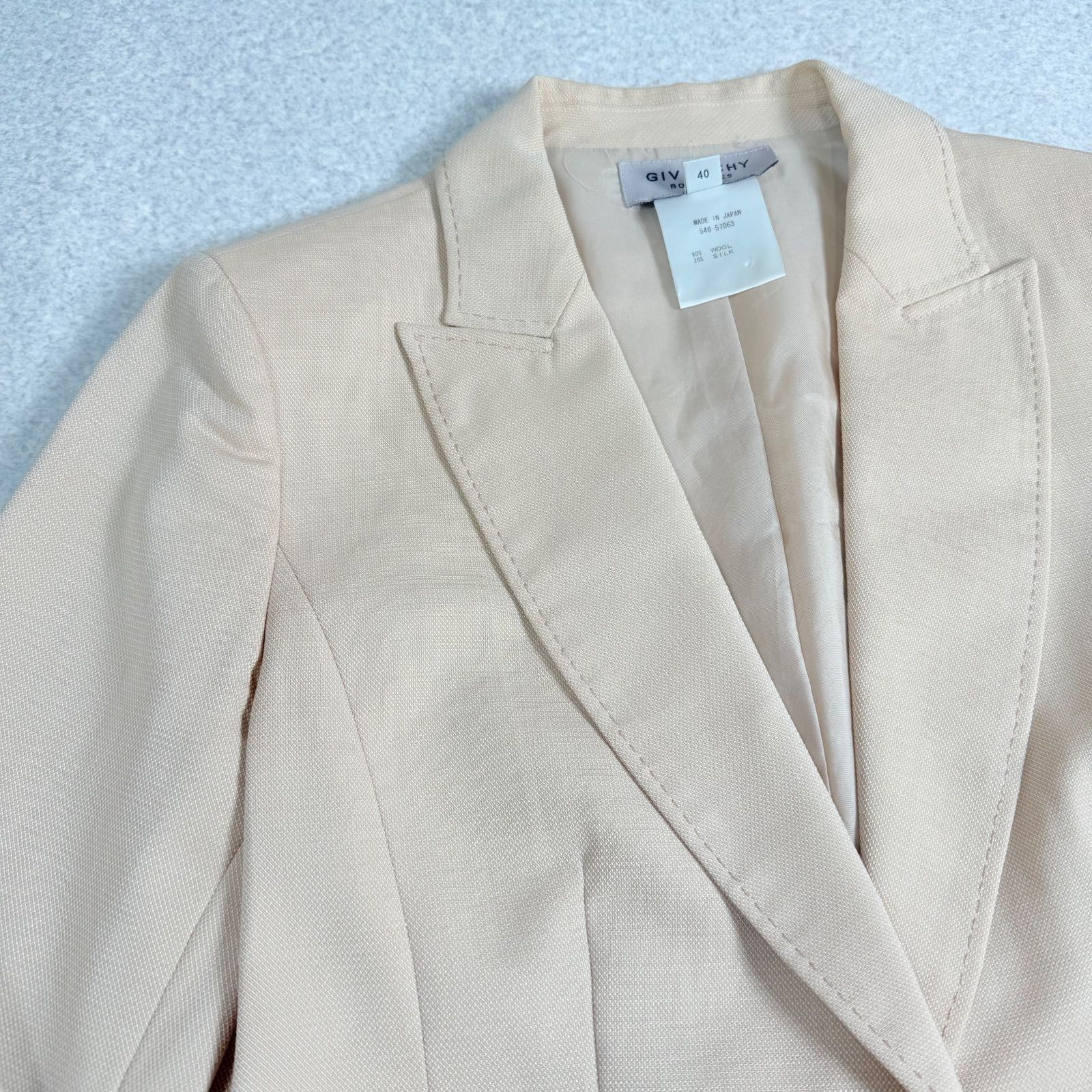 希少 GIVENCHY ジパンシー ワイドパンツスーツ セットアップ ステッチ