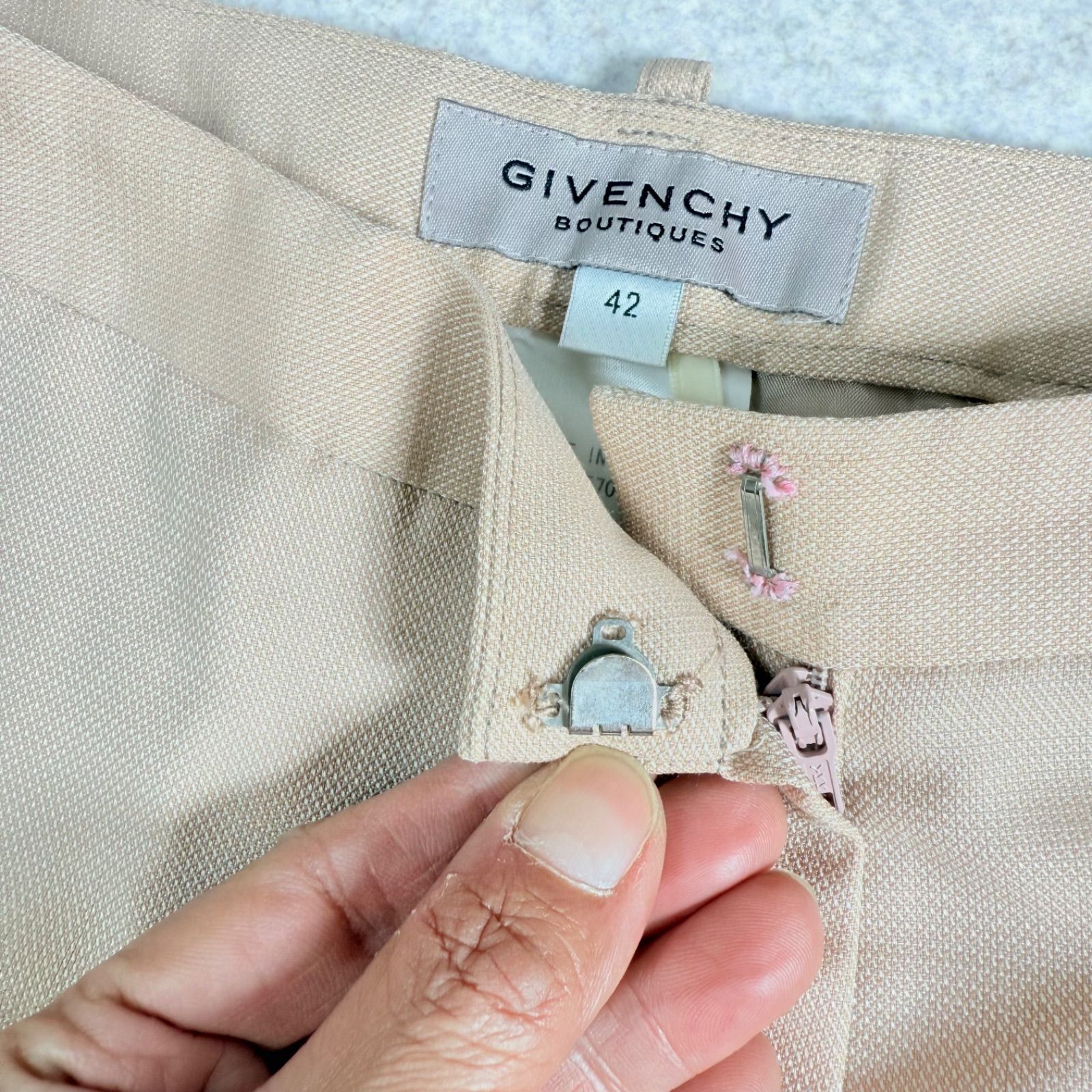 希少 GIVENCHY ジパンシー ワイドパンツスーツ セットアップ ステッチ
