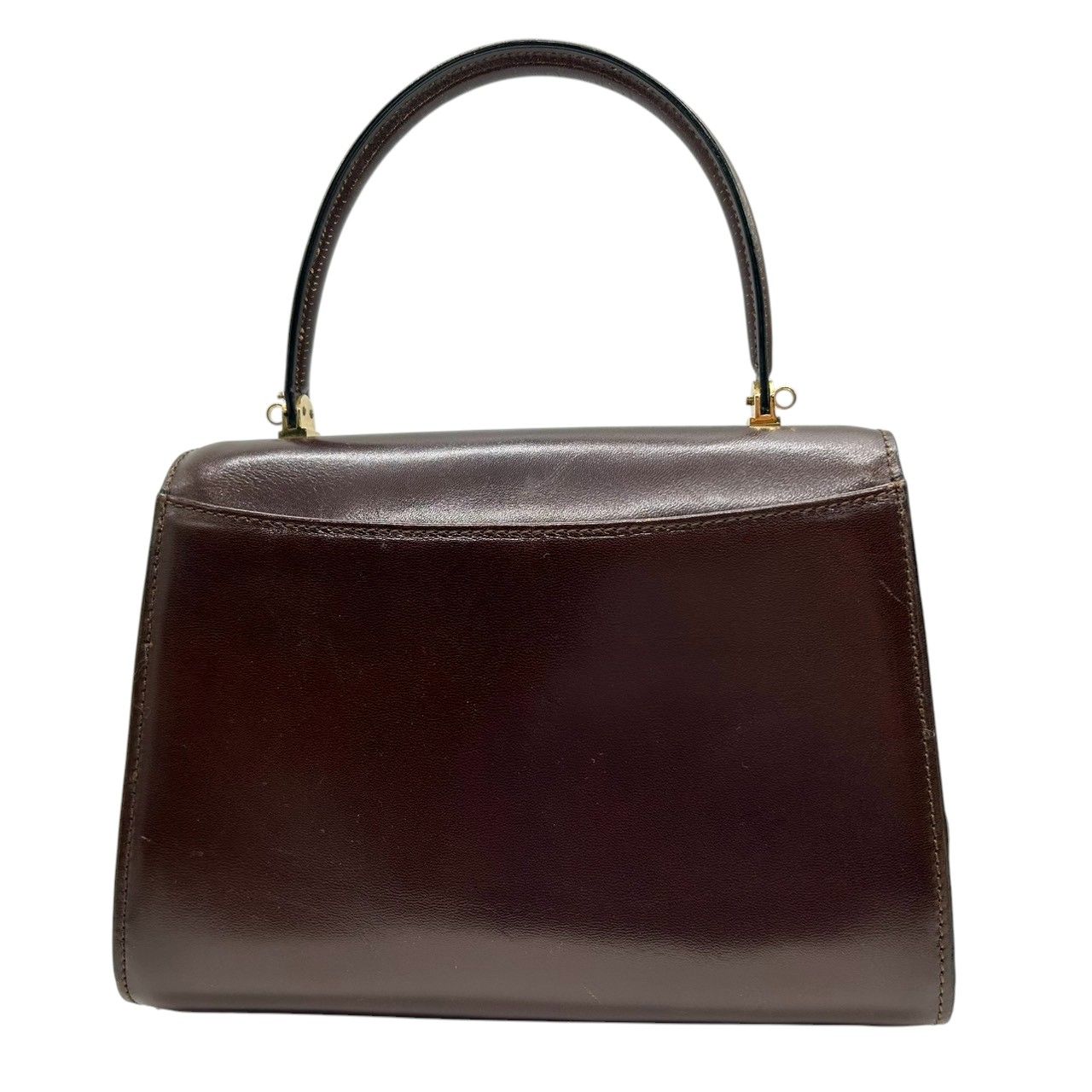 良品】バリー BALLY ハンドバッグ トップハンドル ターンロック レザー