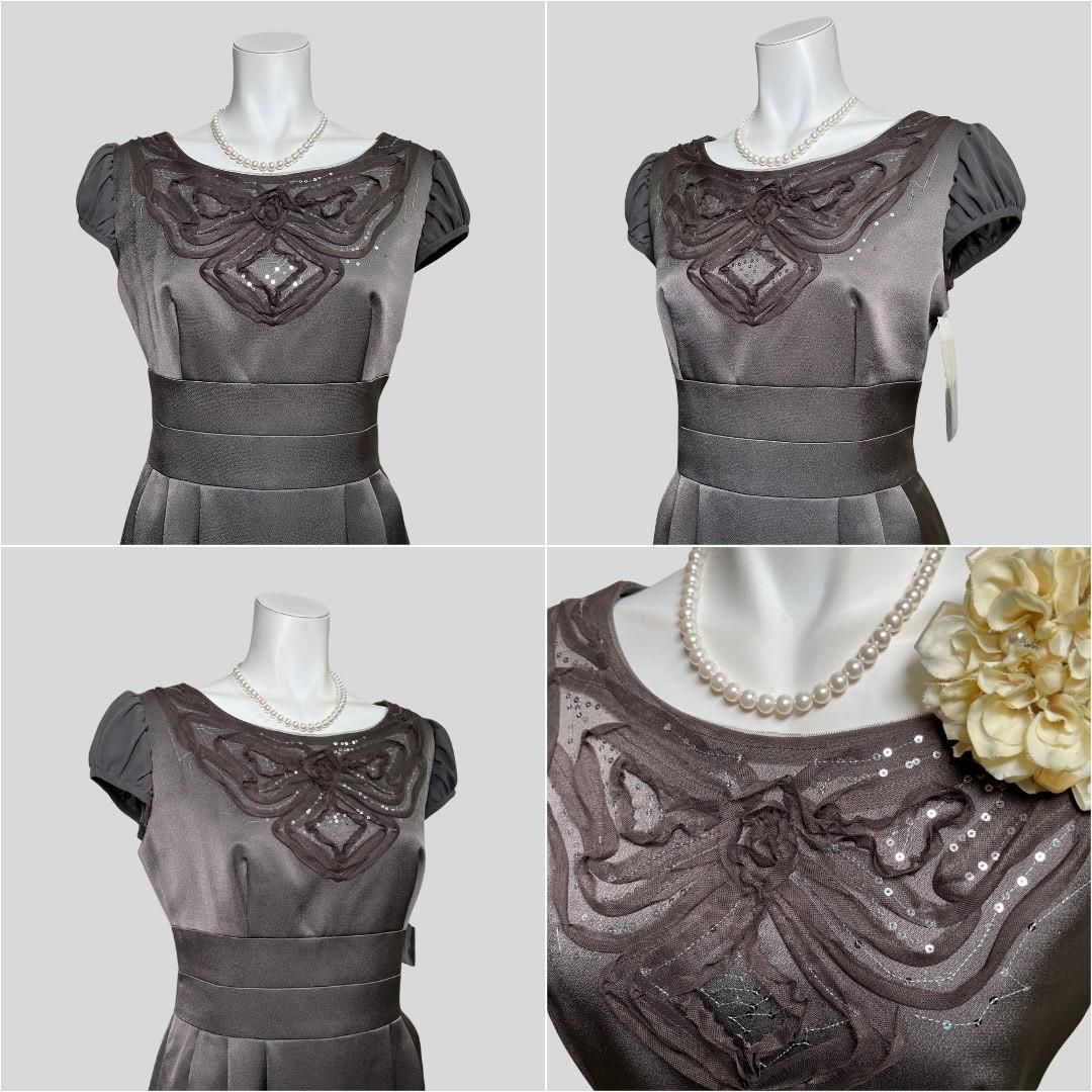 未使用　東京ソワール　MARIKO KOHGA バーガンディードレス imgrc0152331903.jpg