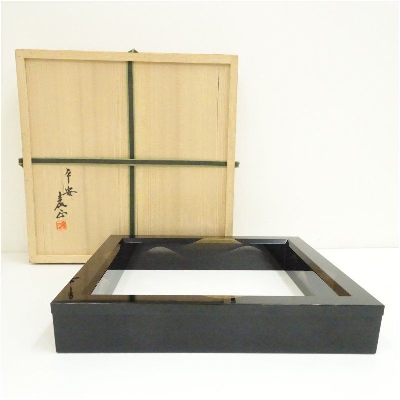 伊藤表正造 遠山蒔絵炉縁（共箱） 茶道具 茶道 おしゃれ ろぶち 茶室